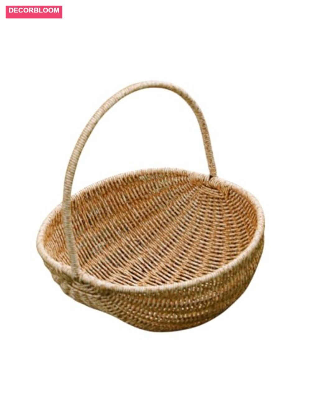 Picnic Basket Plastic Rattan Folding Harvest Shopping Outdoor